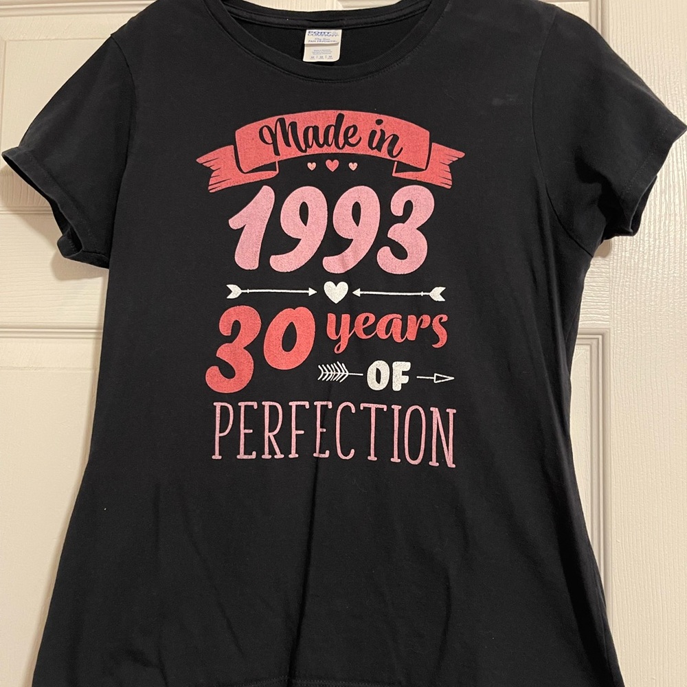 Port and Company Black Pink Graphic T-Shirt